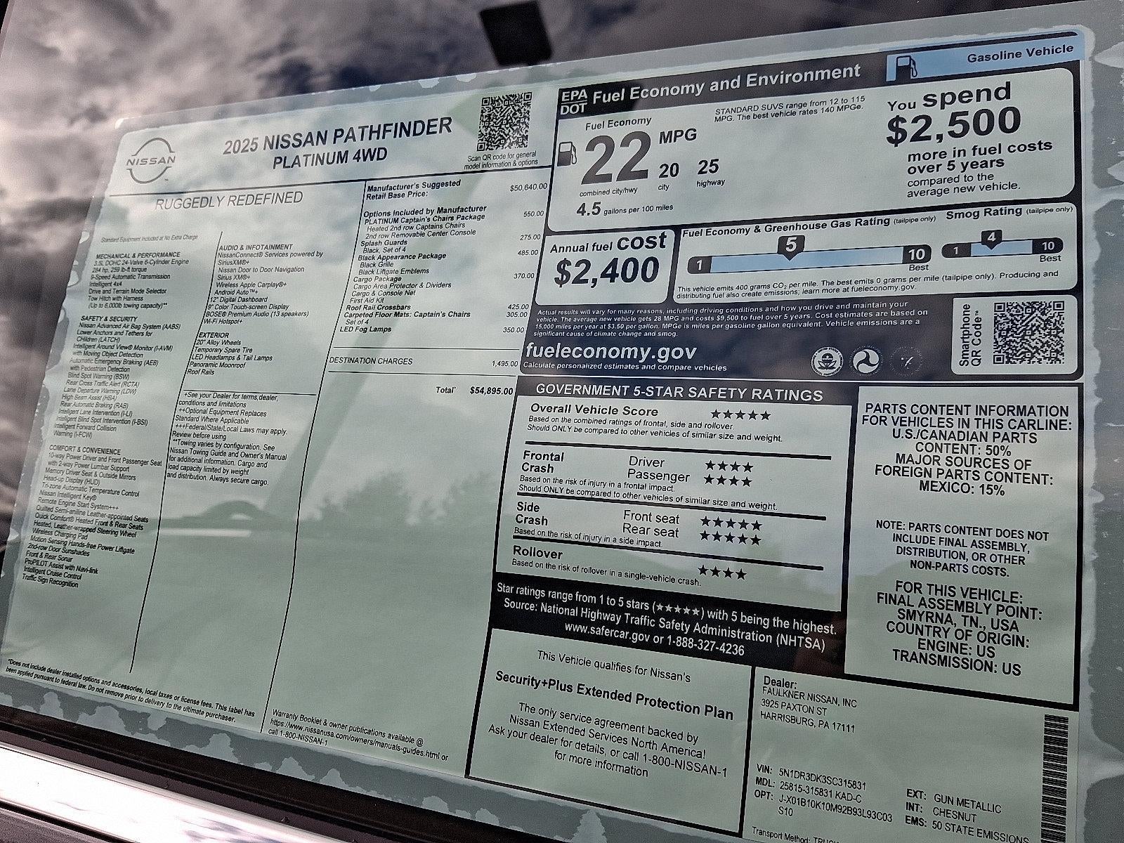 2025 Nissan Pathfinder Platinum