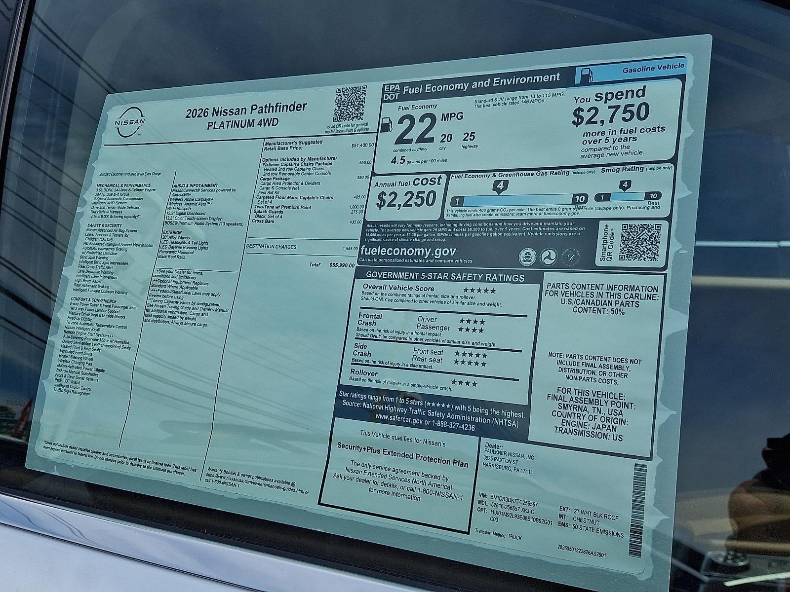 2026 Nissan Pathfinder Platinum