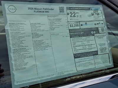 2026 Nissan Pathfinder Platinum
