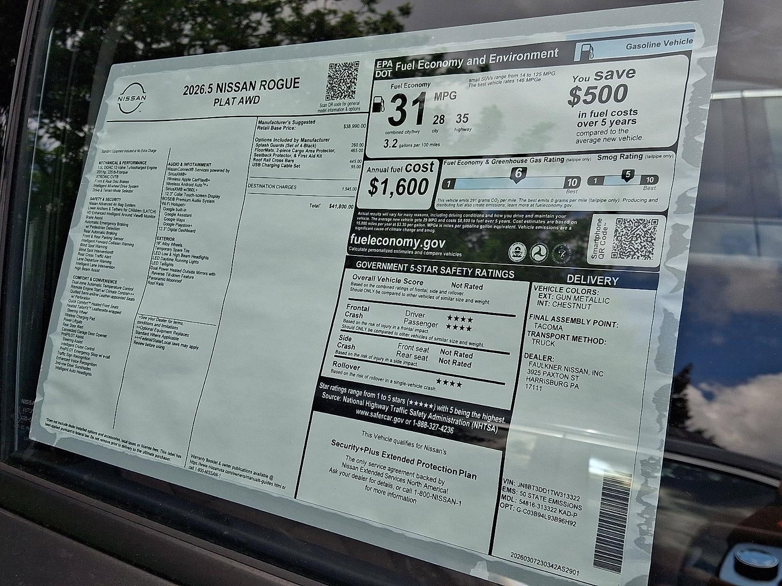 2026 Nissan Rogue Platinum