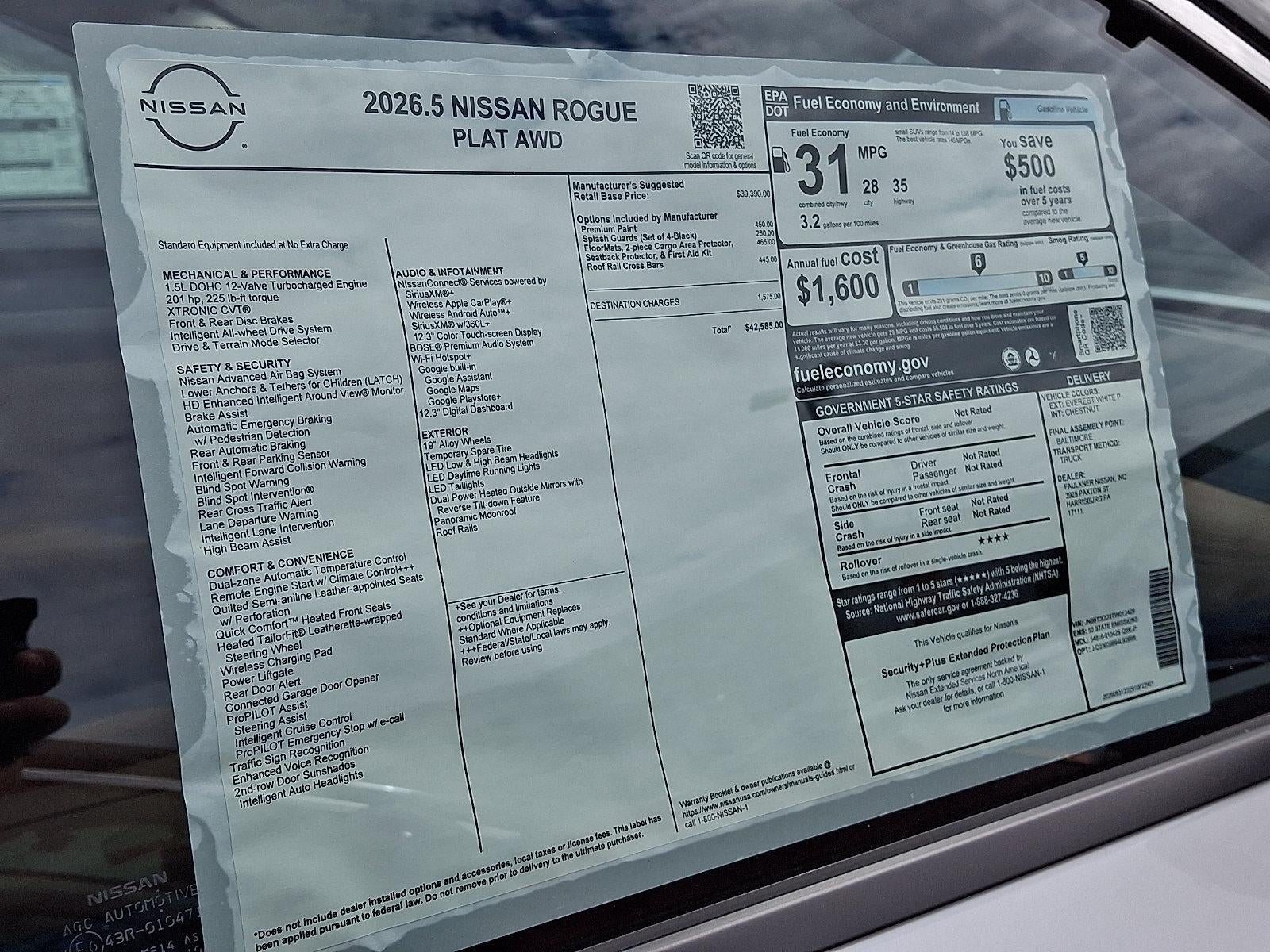 2026 Nissan Rogue Platinum