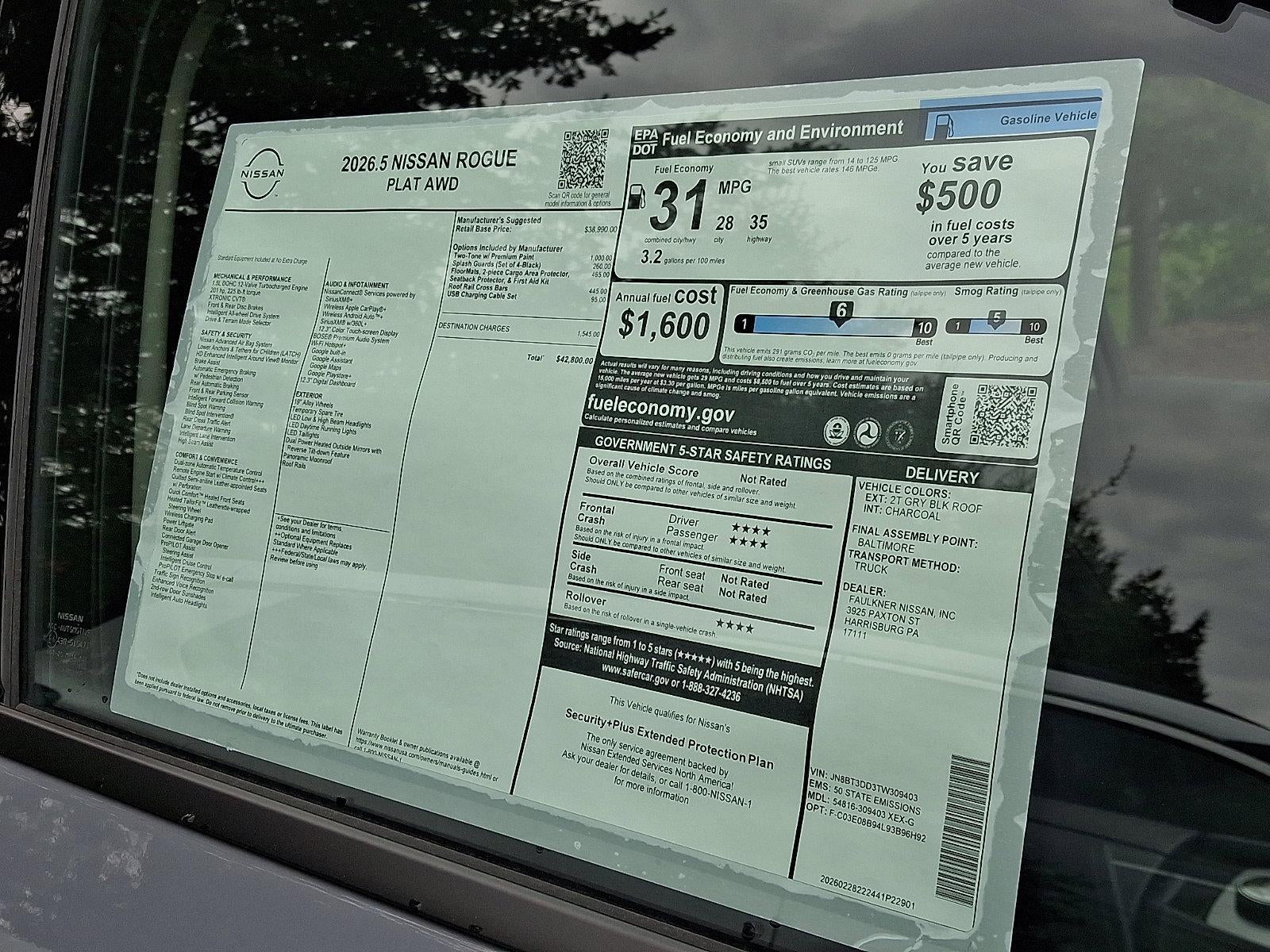 2026 Nissan Rogue Platinum