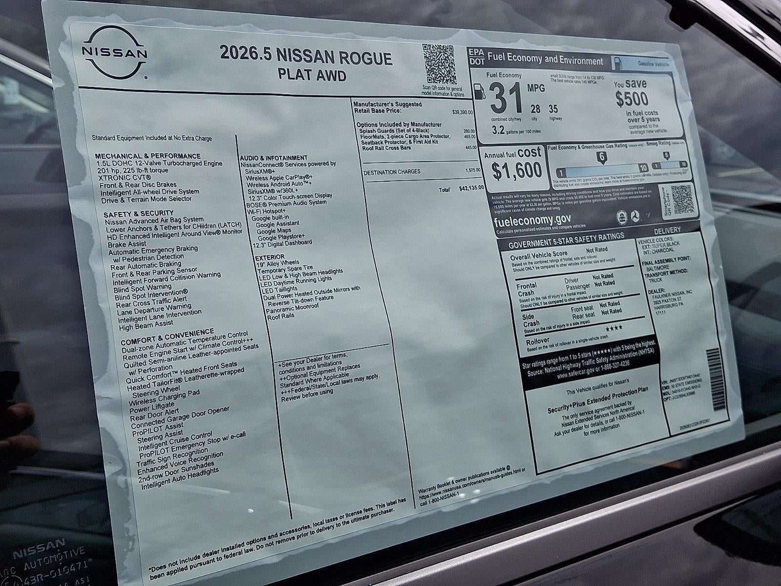 2026 Nissan Rogue Platinum