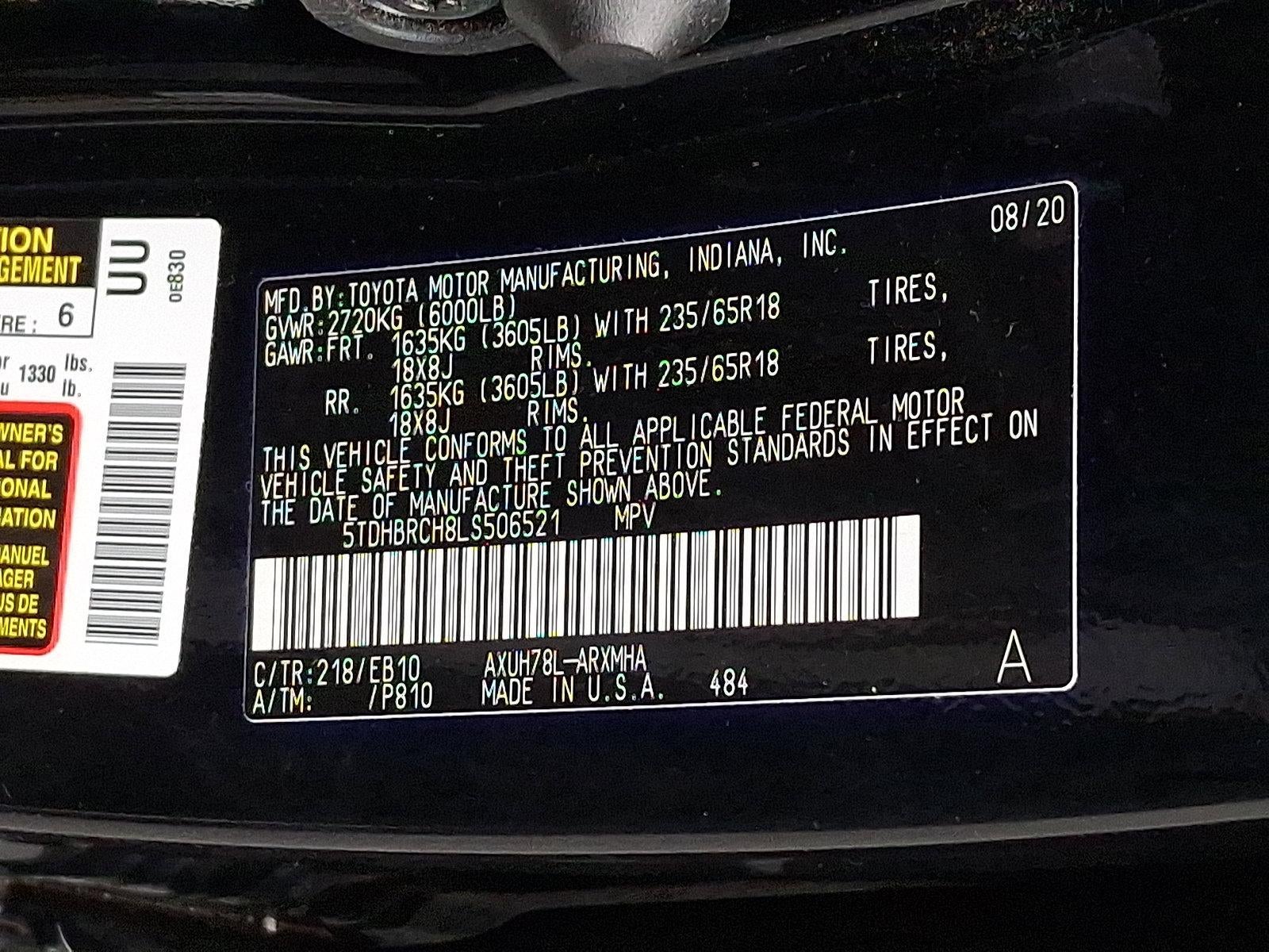 2020 Toyota Highlander Hybrid XLE