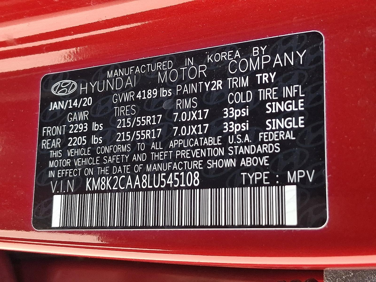 2020 Hyundai KONA SEL