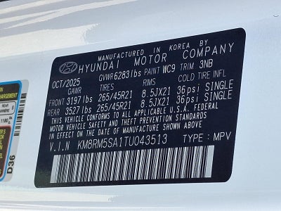 2026 Hyundai Palisade Hybrid Calligraphy