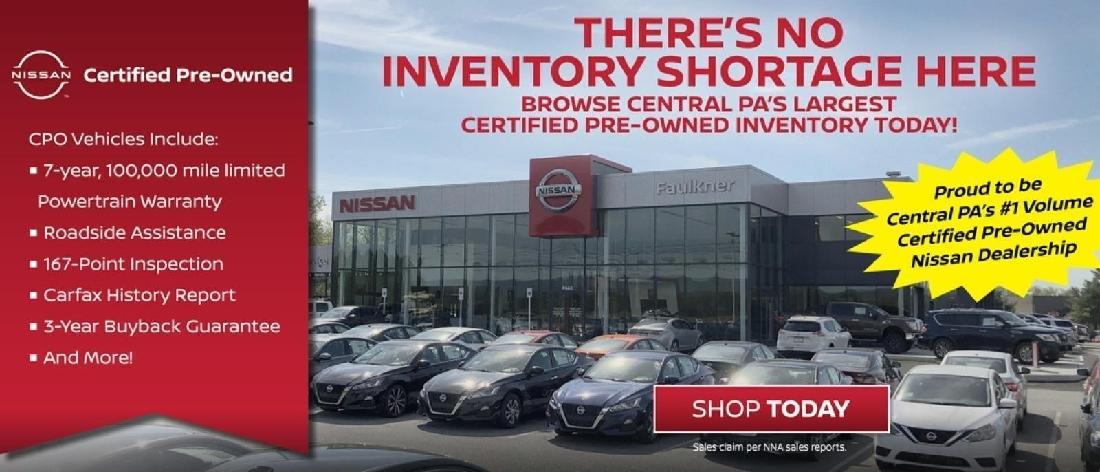 No Inventory Shortage at Faulkner Nissan of Harrisburg in Harrisburg PA