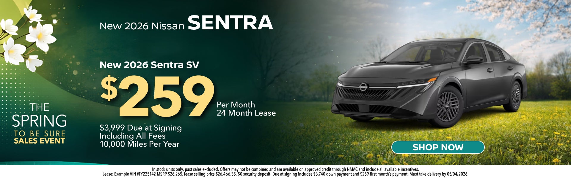 New 2026 Nissan Sentra SV 