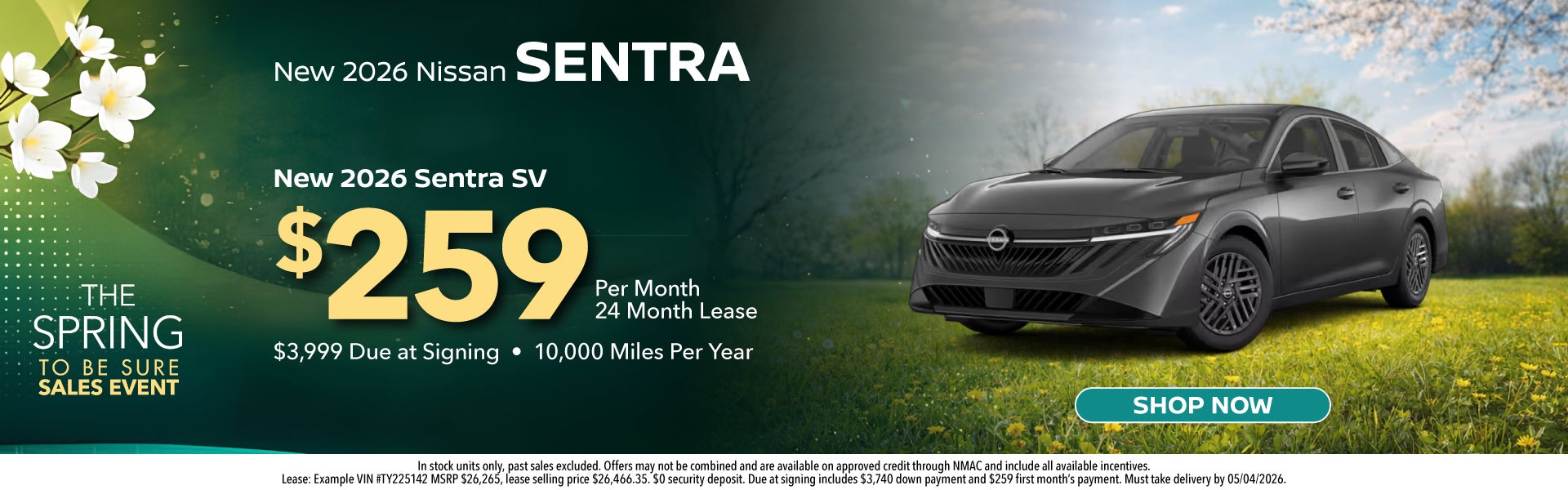 New 2026 Nissan Sentra SV 