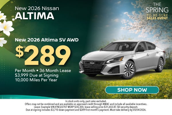 New 2026 Nissan Altima SV AWD