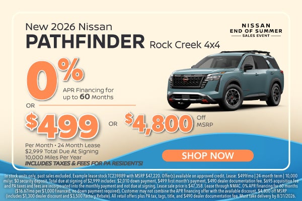 New 2026 Nissan Pathfinder SL 4x4