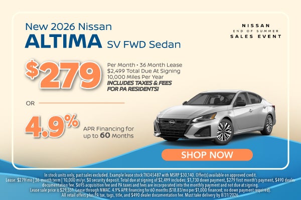 New 2026 Nissan Altima SV AWD