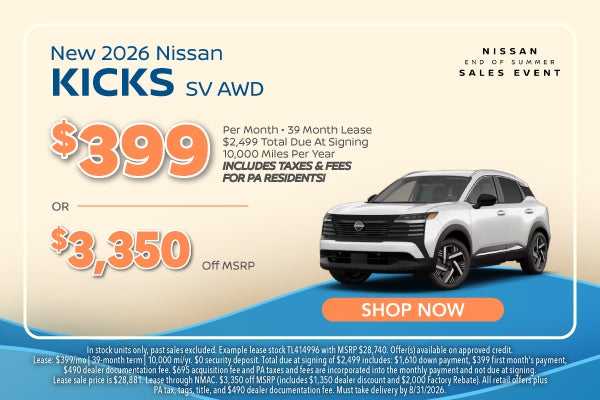 New 2026 Nissan Kicks SV