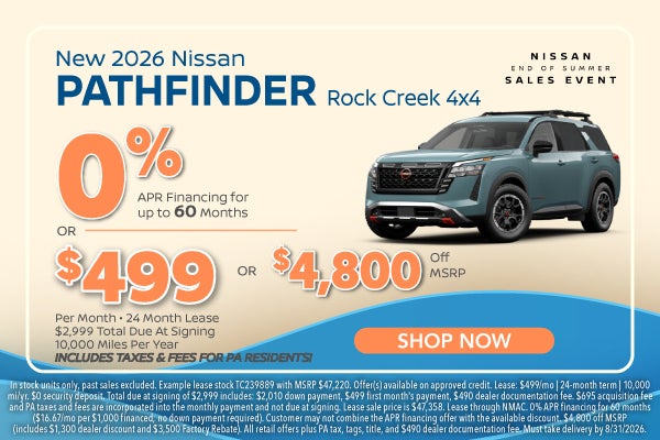 New 2026 Nissan Pathfinder SL 4x4