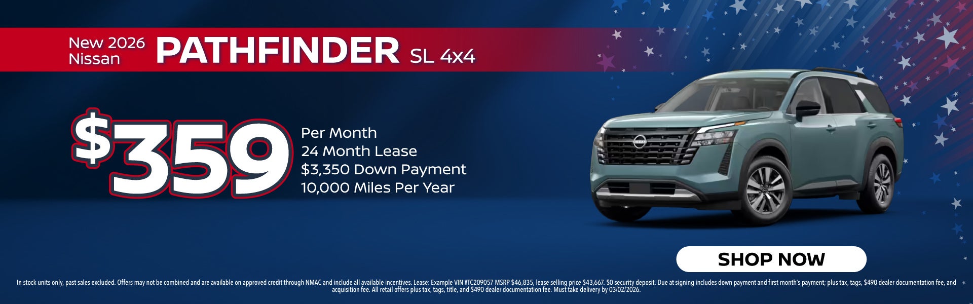 New 2026 Nissan Pathfinder SL 4x4