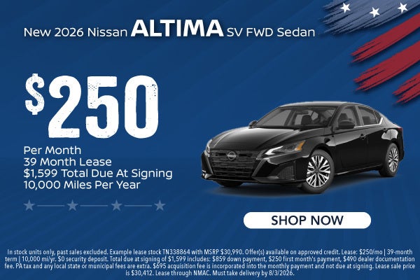New 2026 Nissan Altima SV AWD