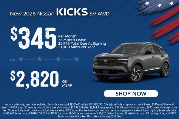 New 2026 Nissan Kicks SV