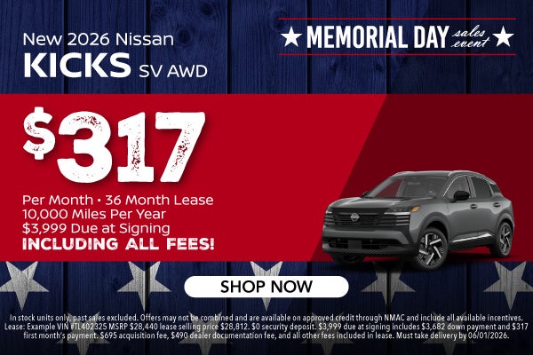 New 2026 Nissan Kicks SV