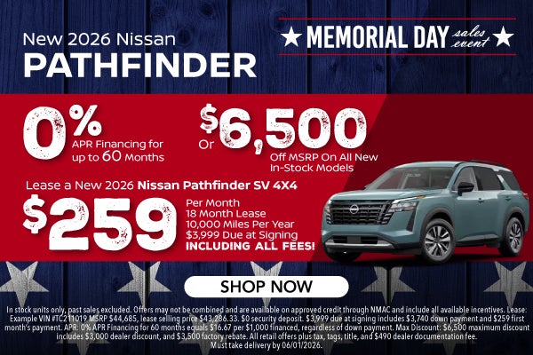 New 2026 Nissan Pathfinder SL 4x4