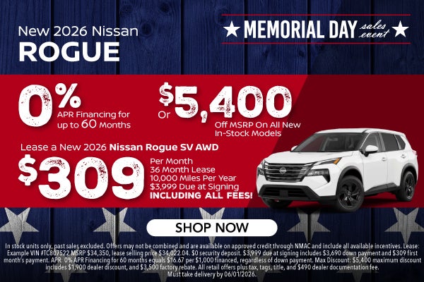 New 2026 Nissan Rogue SV