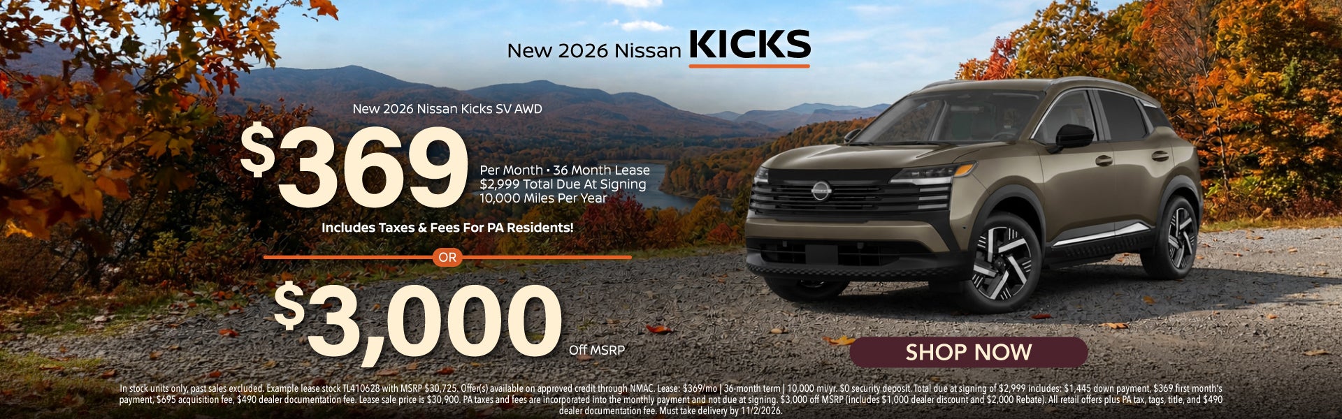 New 2026 Nissan Kicks SV AWD