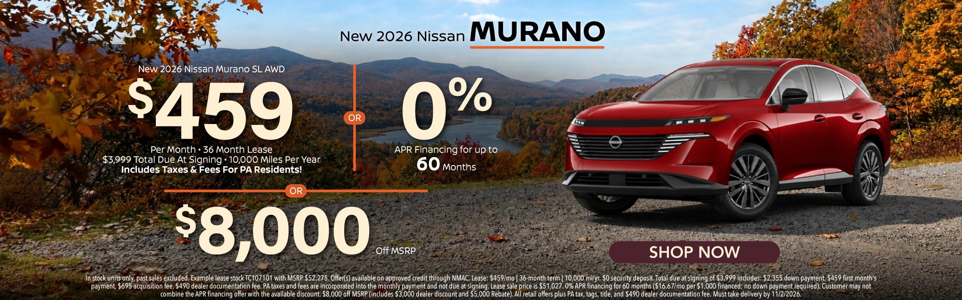 New 2026 Nissan Murano SL AWD