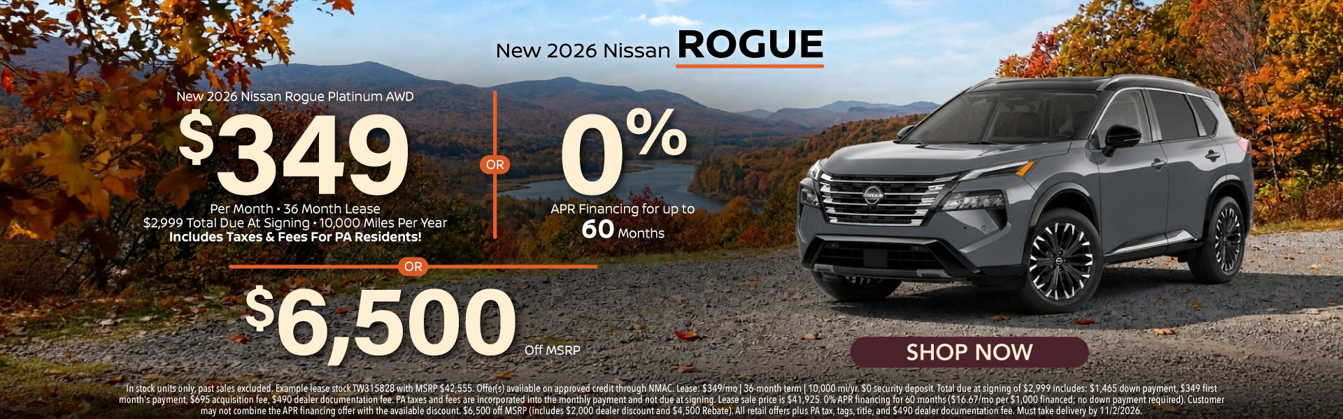 New 2026 Nissan Rogue Platinum AWD