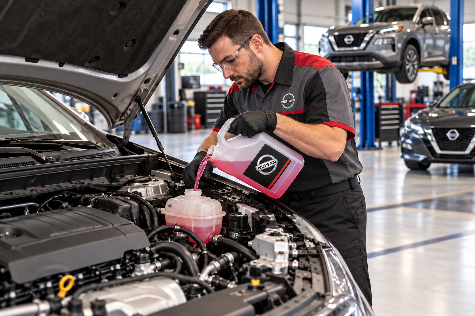 Engine coolant change